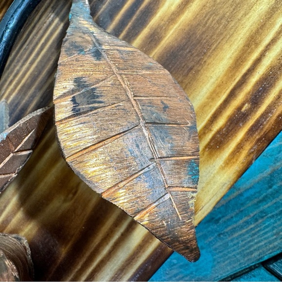 Iron Rose Metal Rose Iron Gift Forging Metal Art on Wood 6th Year Wedding Gift - Picture 11 of 13